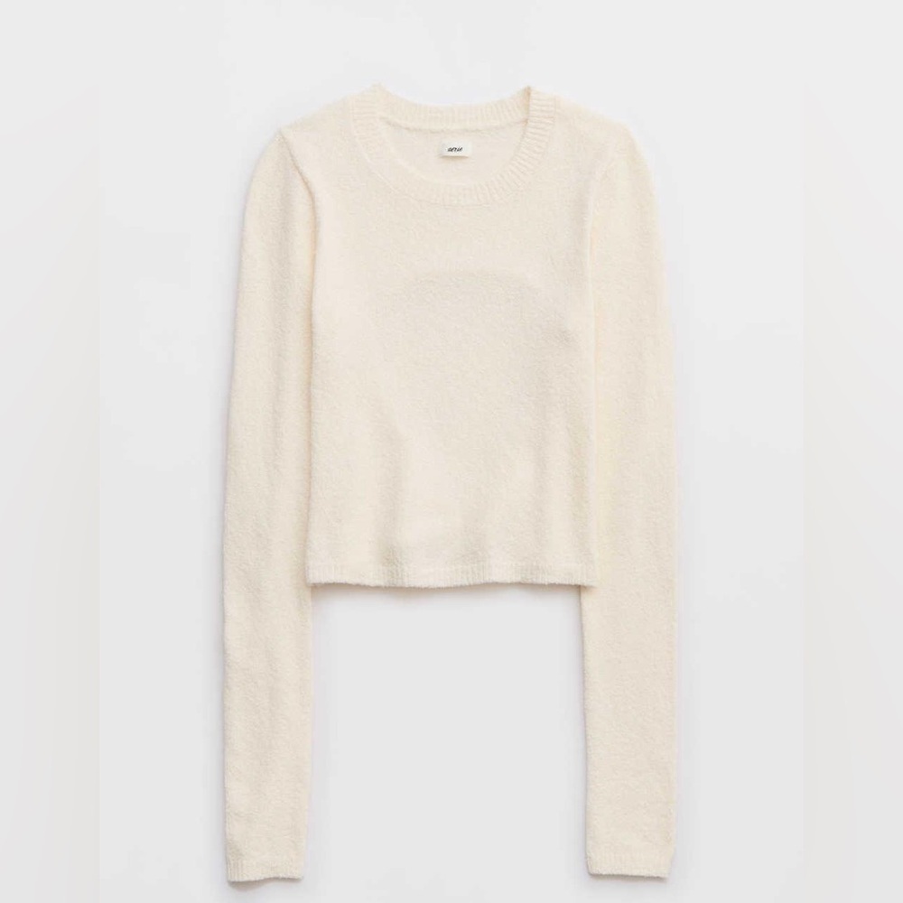 Aerie‎ Cream Long Sleeve Top